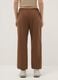 Brown Cotton Blend Regular Fit Jogger Trousers_2