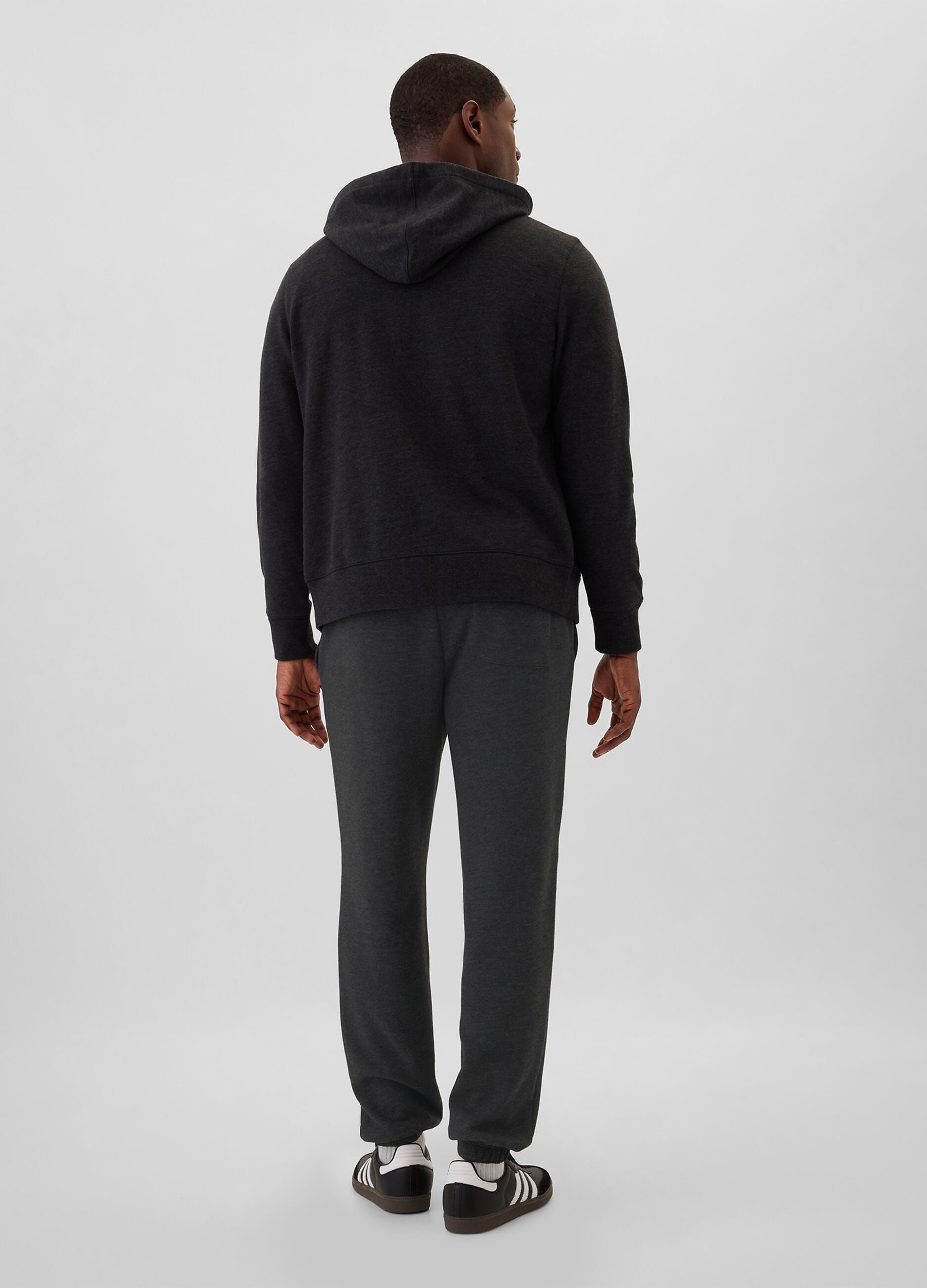 Pantaloni jogger grigi in misto cotone