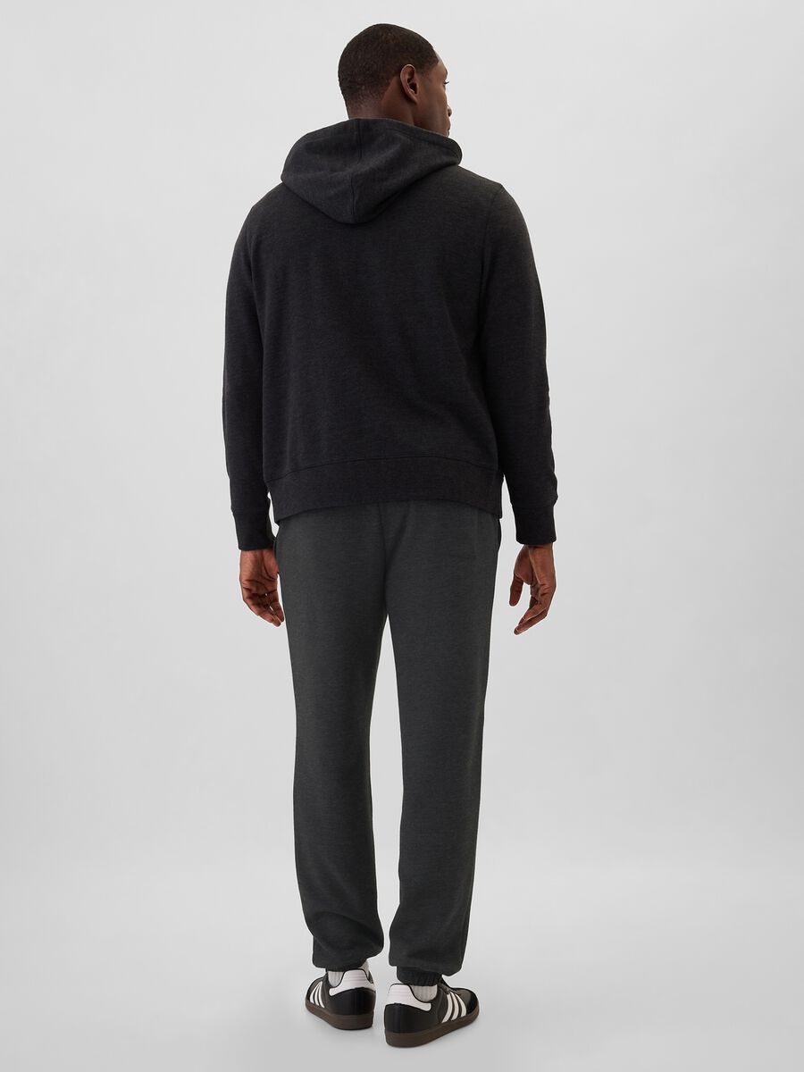 Pantaloni jogger grigi in misto cotone_2
