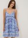 Blue pure cotton slip dress with all-over print_1