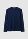Blue pure cotton regular fit sweater_4