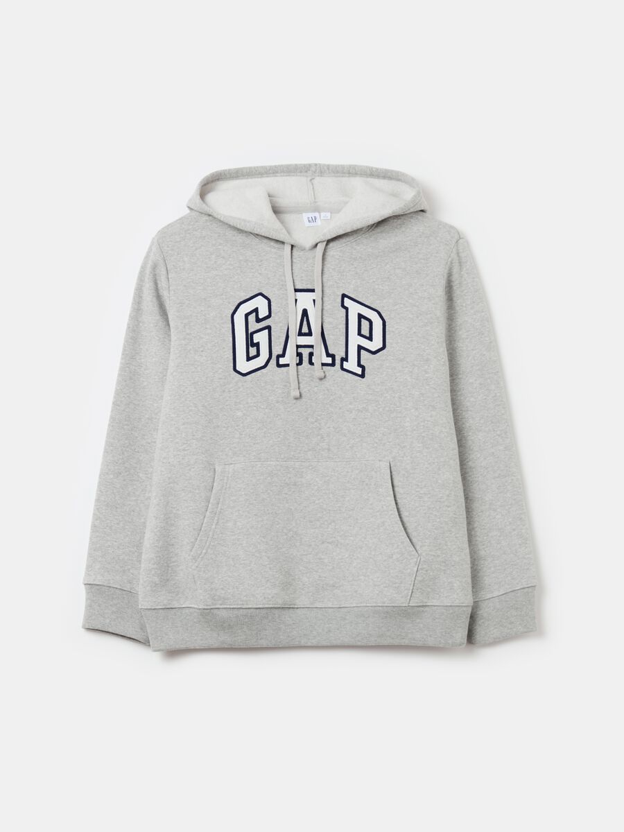 Sweatshirt with hood and logo embroidery_4