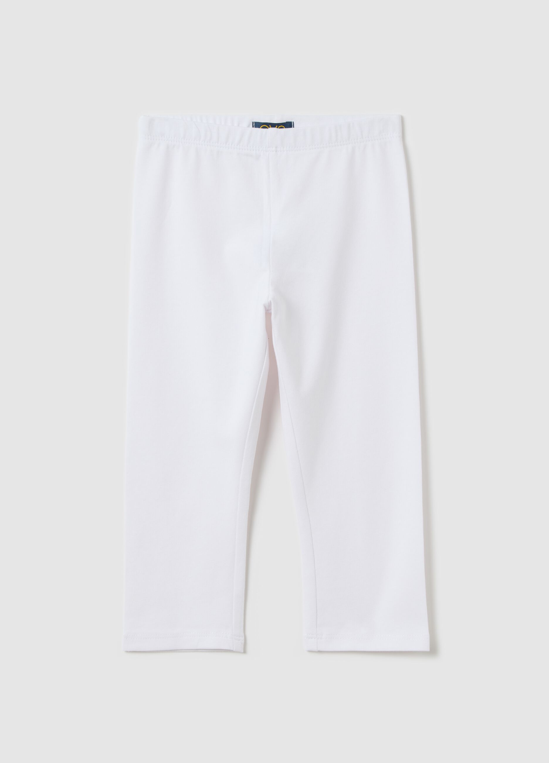 OVS Kids White Cotton Stretch Leggings