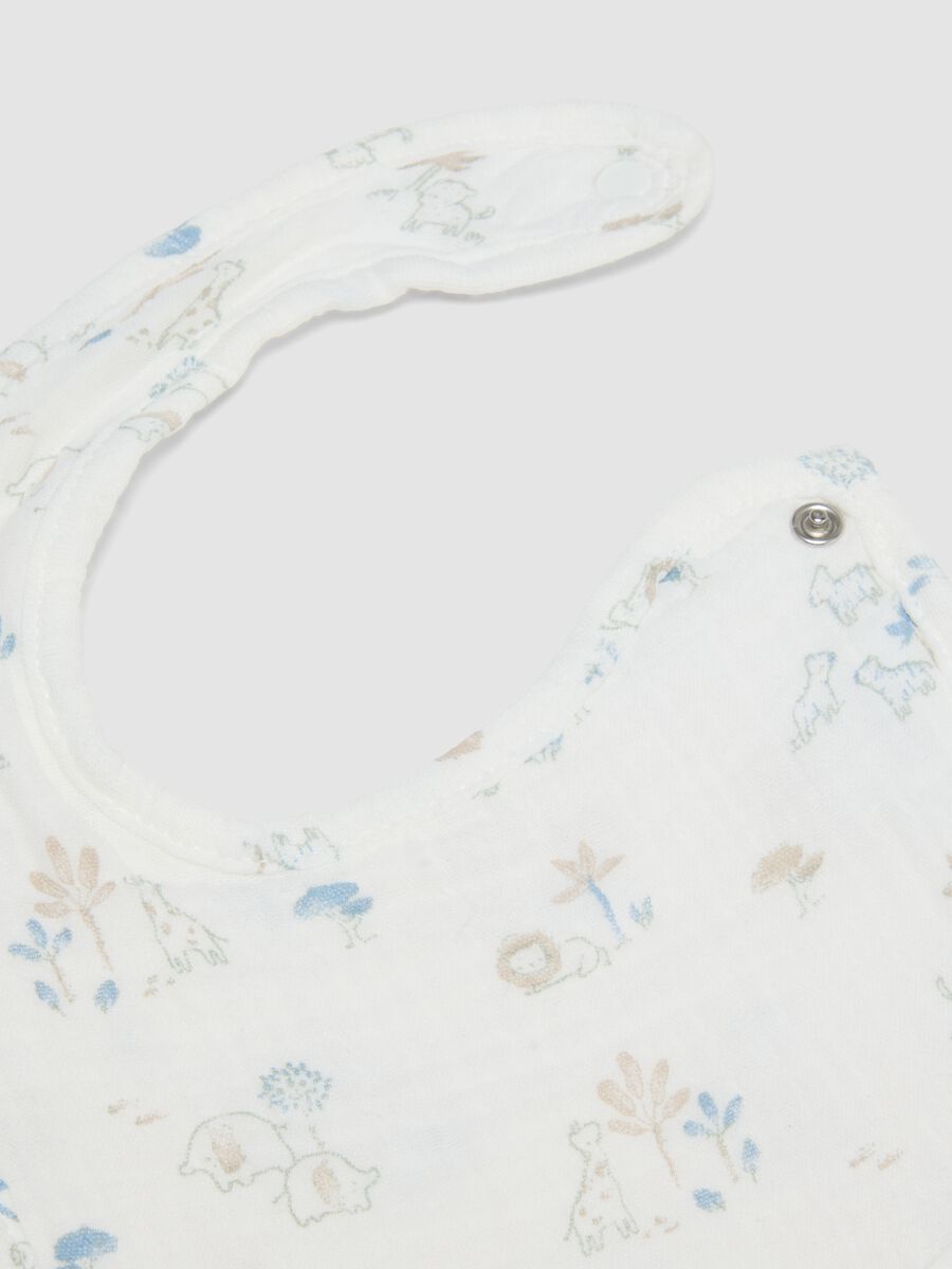 Pack of newborn multi-colour pure cotton bibs_1