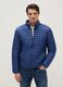 Blue padded jacket with regular fit and zip_1