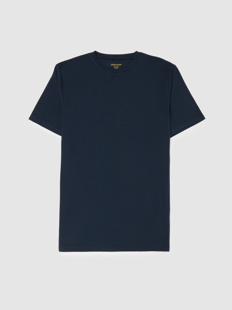 Blue Crew Neck T-shirt Regular Fit_4