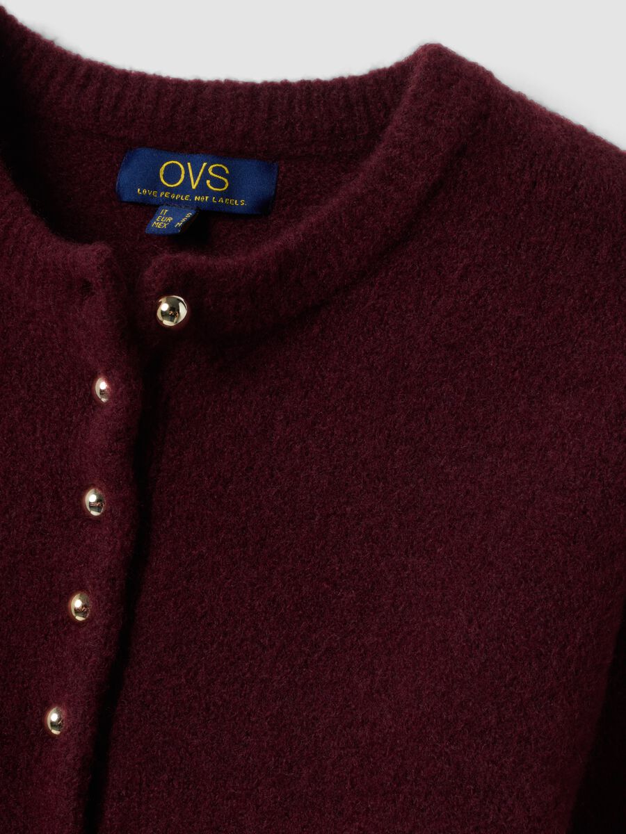 Red stretch wool crew-neck jumper, regular fit_1
