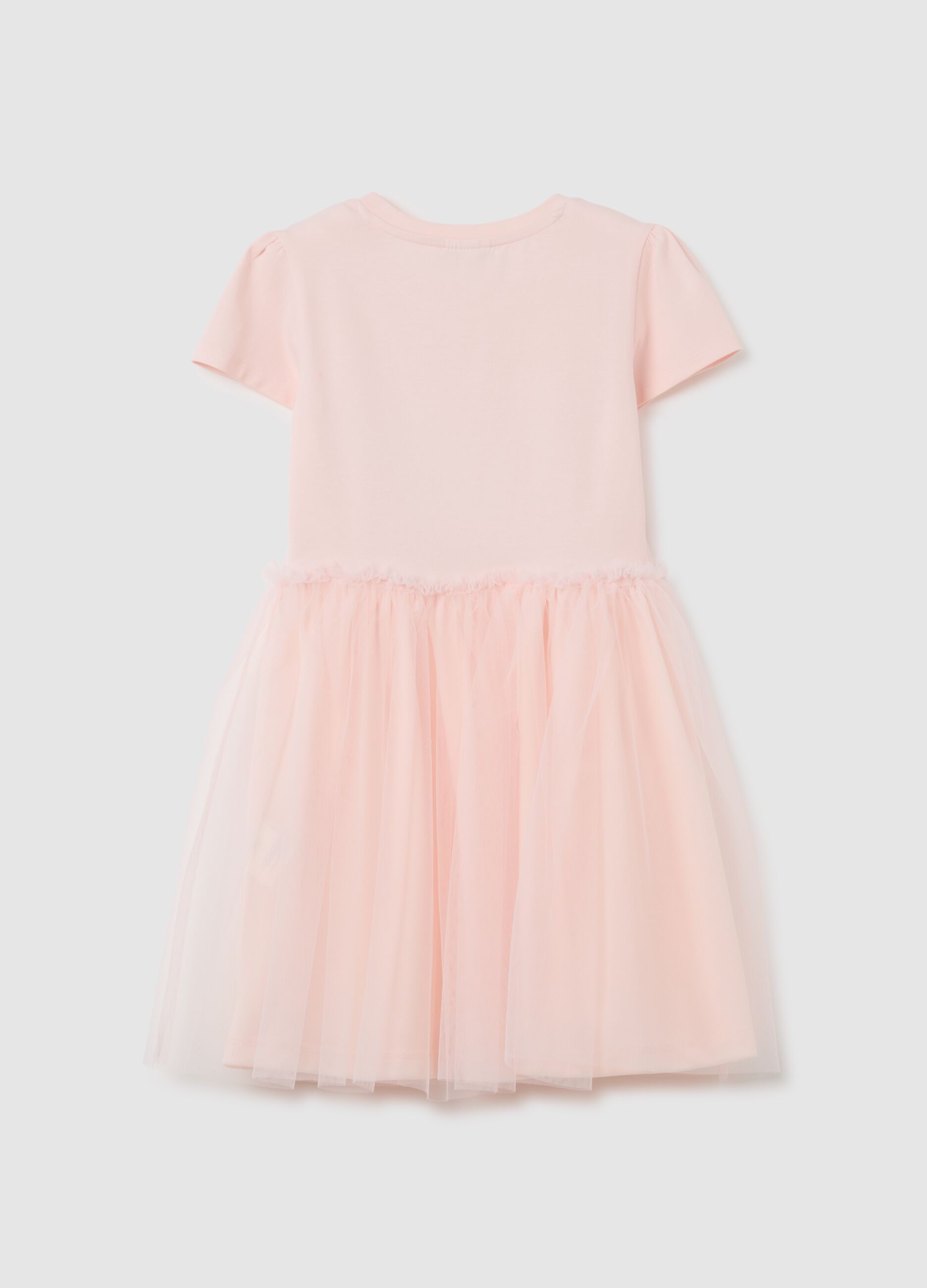 Abito da bambina in cotone rosa regular fit