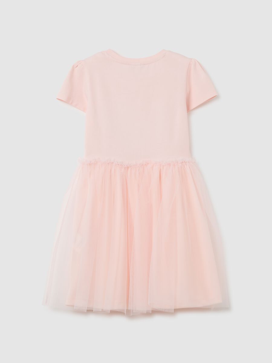 Girl's Pink Cotton Dress Regular Fit_1