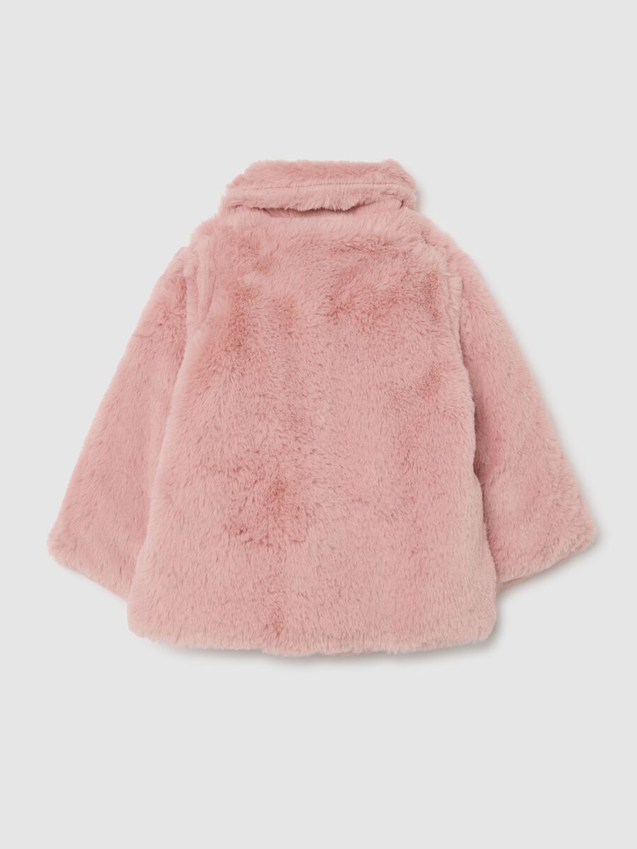 Cappotto imbottito rosa da neonata regular fit_1