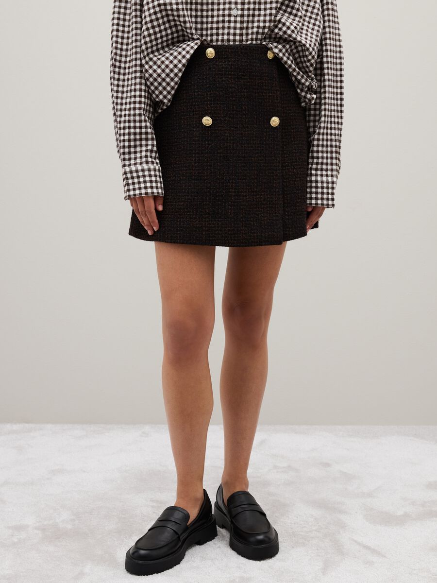 Mini skirt with gold buttons_1