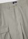 Grey pure cotton regular-fit cargo Bermuda shorts_5