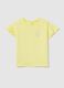 Yellow T-shirt in cotton with diamant&eacute;s_0