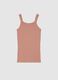 Pink pure cotton tank top regular fit_0