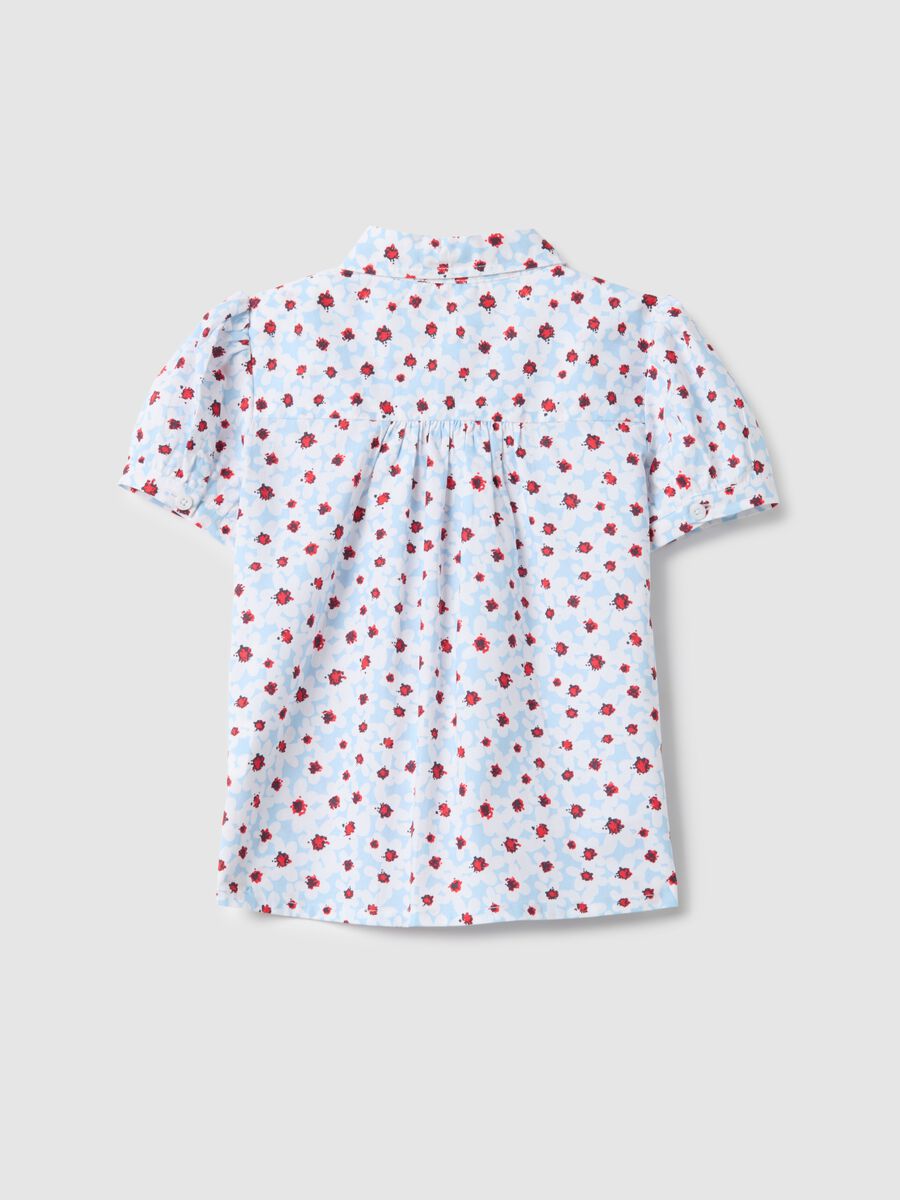 Camicia in puro cotone multicolor floreale da bambina regular fit_1