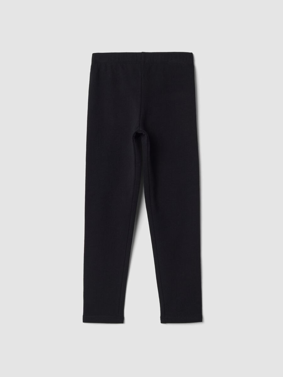 Leggings neri in cotone organico elasticizzato_1