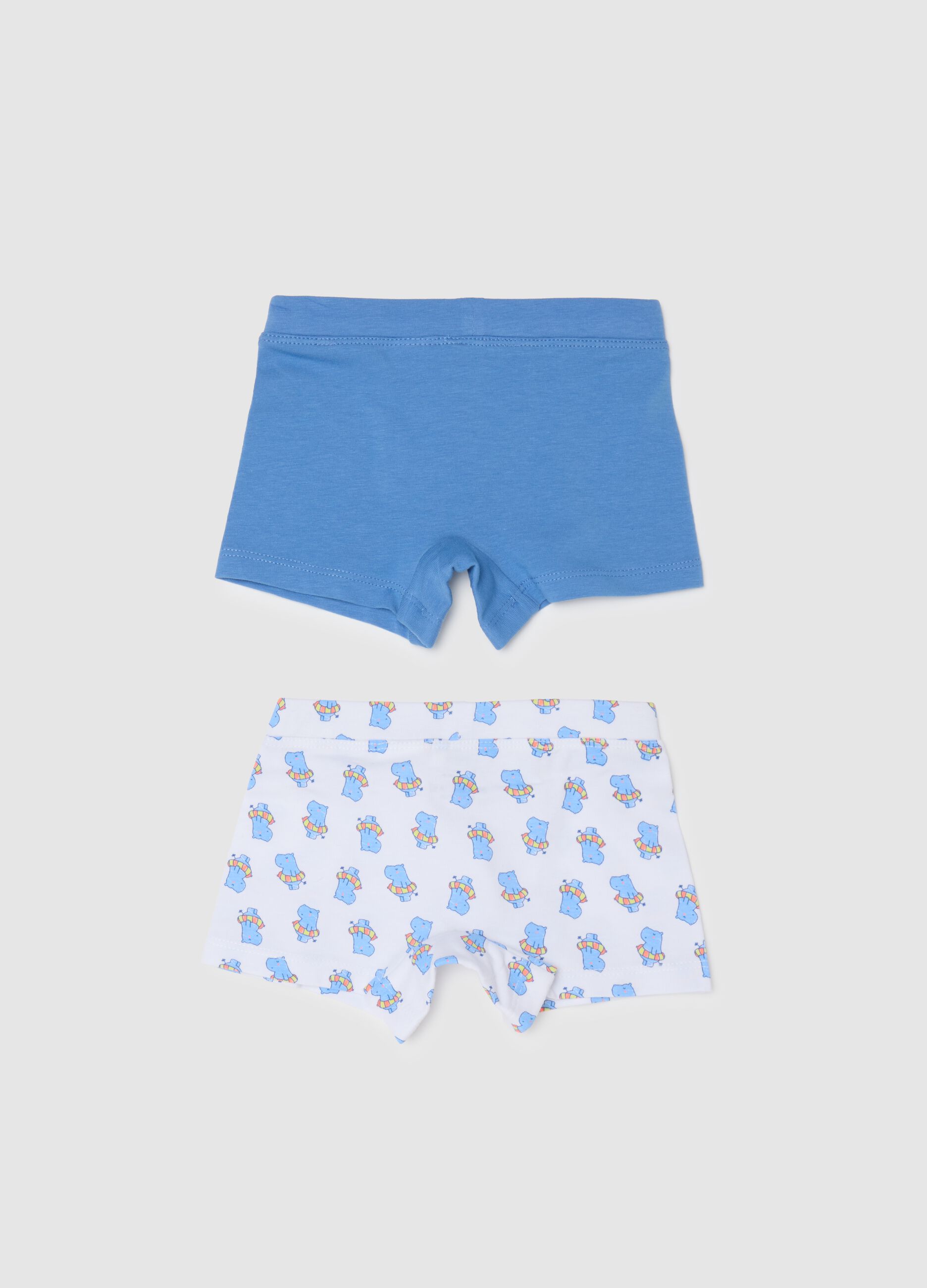 Multicolour stretch cotton children's boxers with print