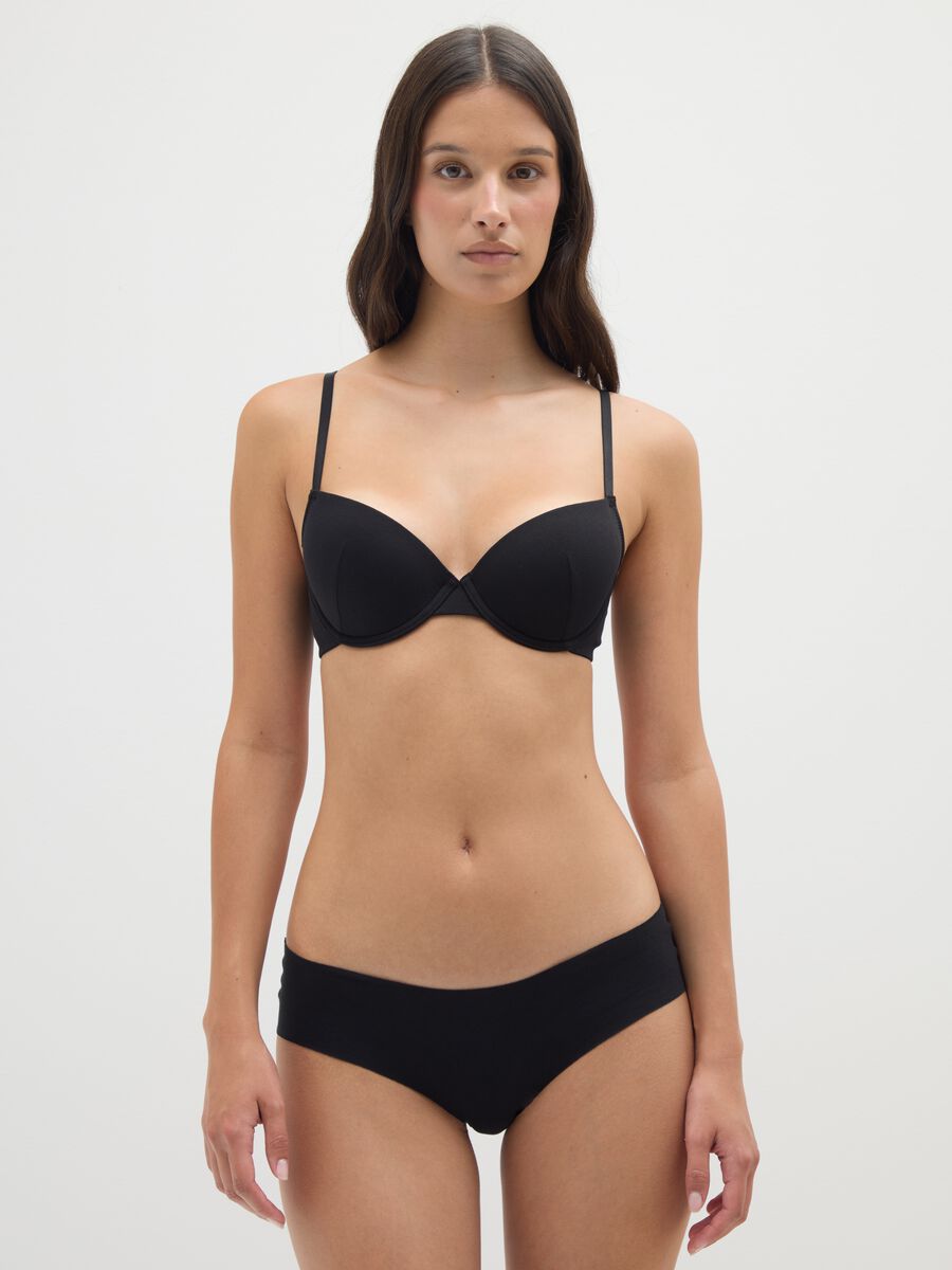 Black stretch cotton knickers_0