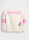 Beige cotton sweatshirt with Minnie print_1