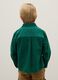 Oversized fit green pure cotton children's shirt_1