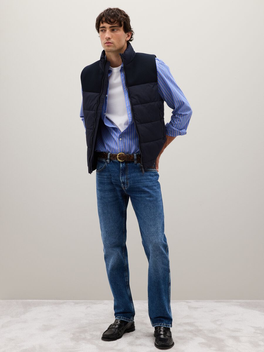 Regular fit blue gilet_1