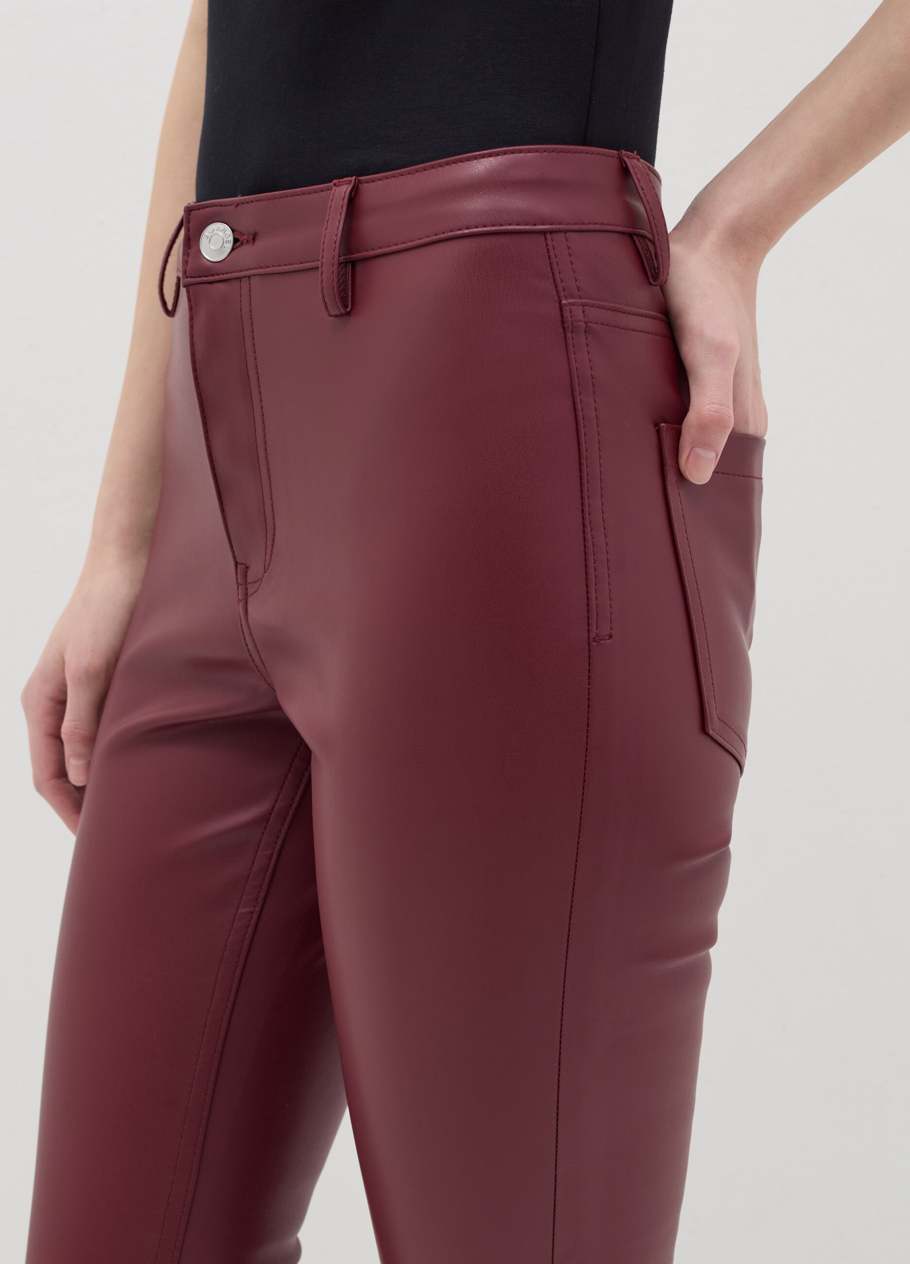 B.ANGEL X THE SEA BEYOND glossy-effect trousers