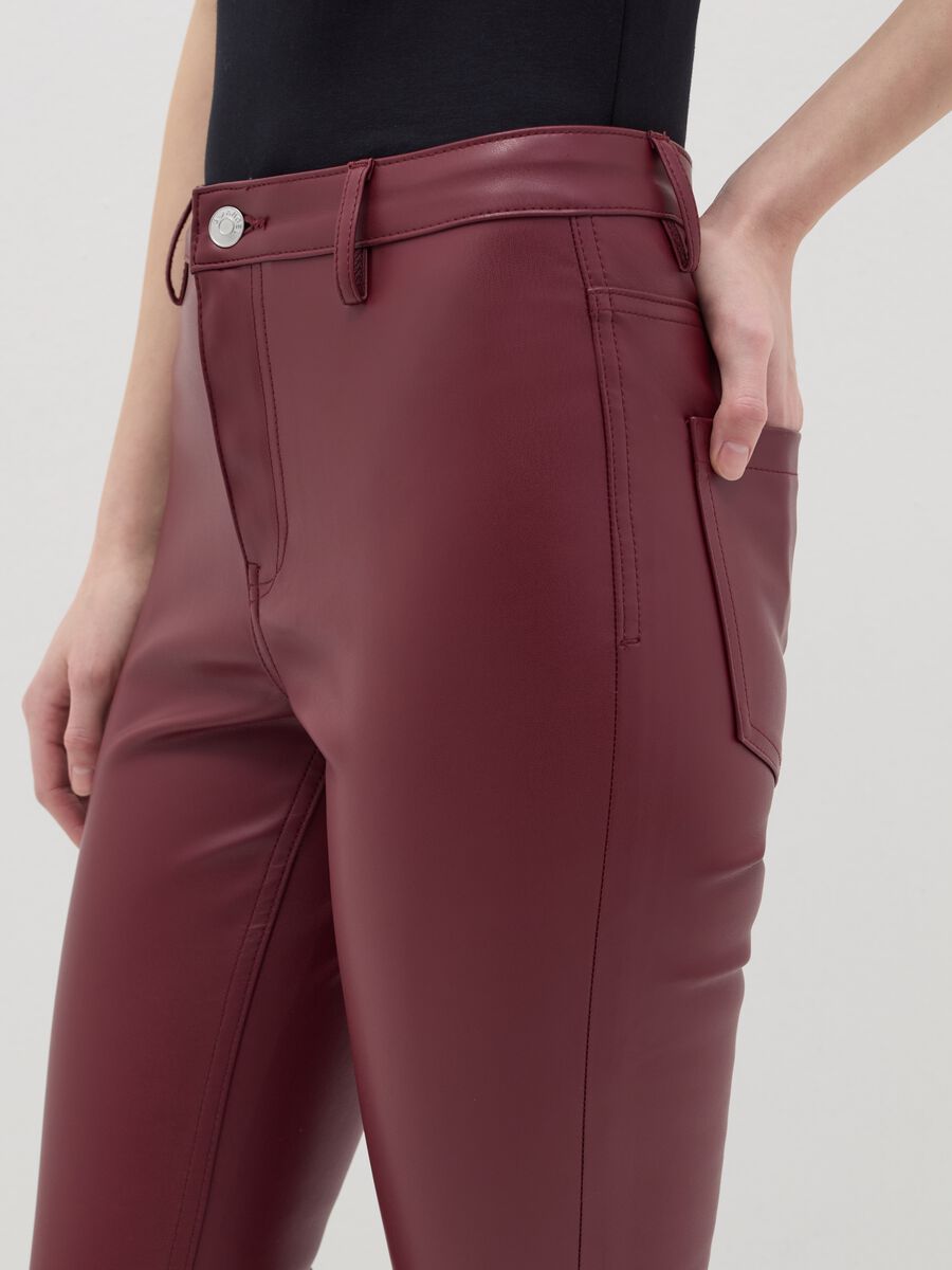 B.ANGEL X THE SEA BEYOND glossy-effect trousers_3