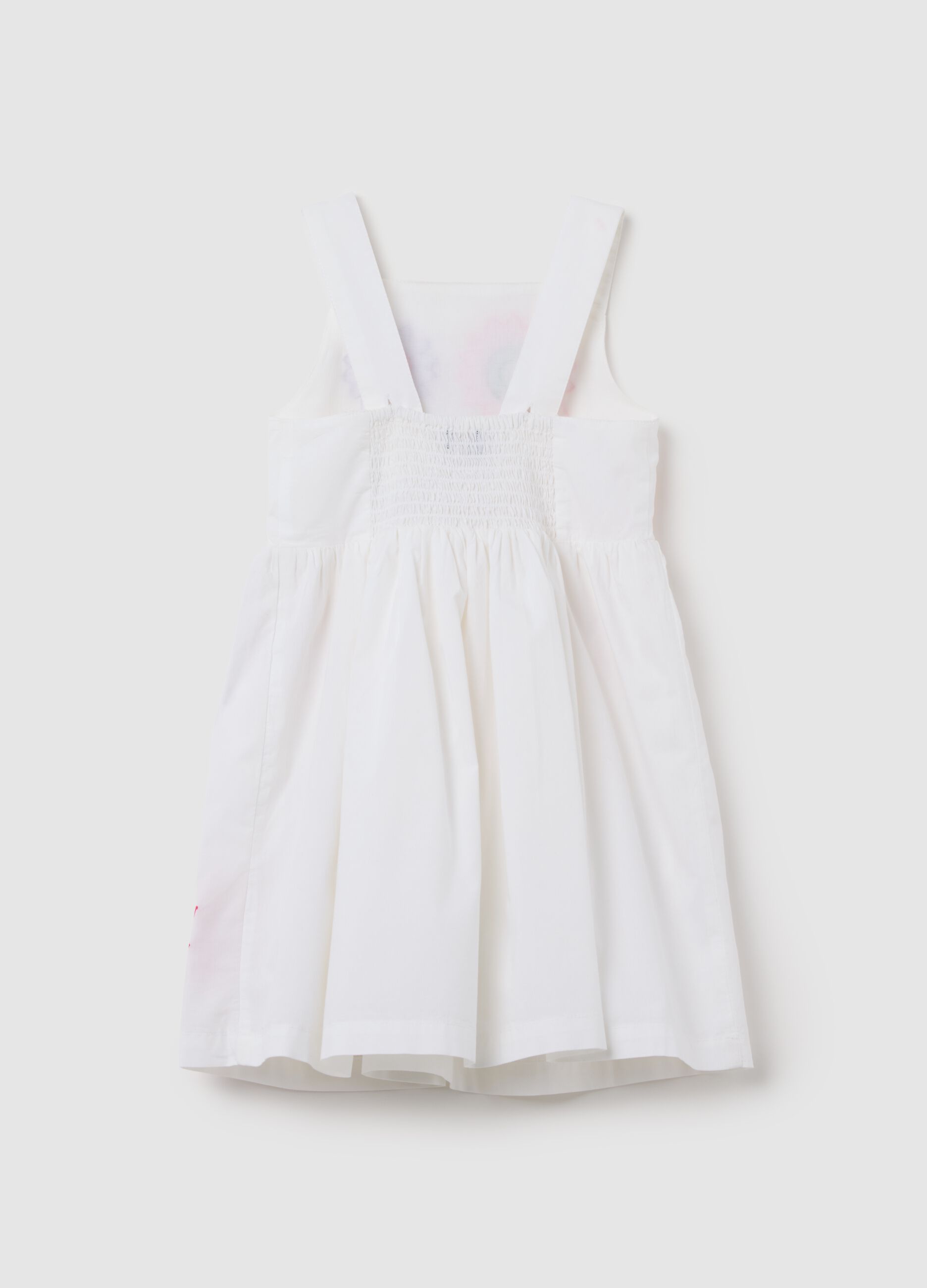 Abito da bambina in puro cotone multicolor regular fit con stampe 