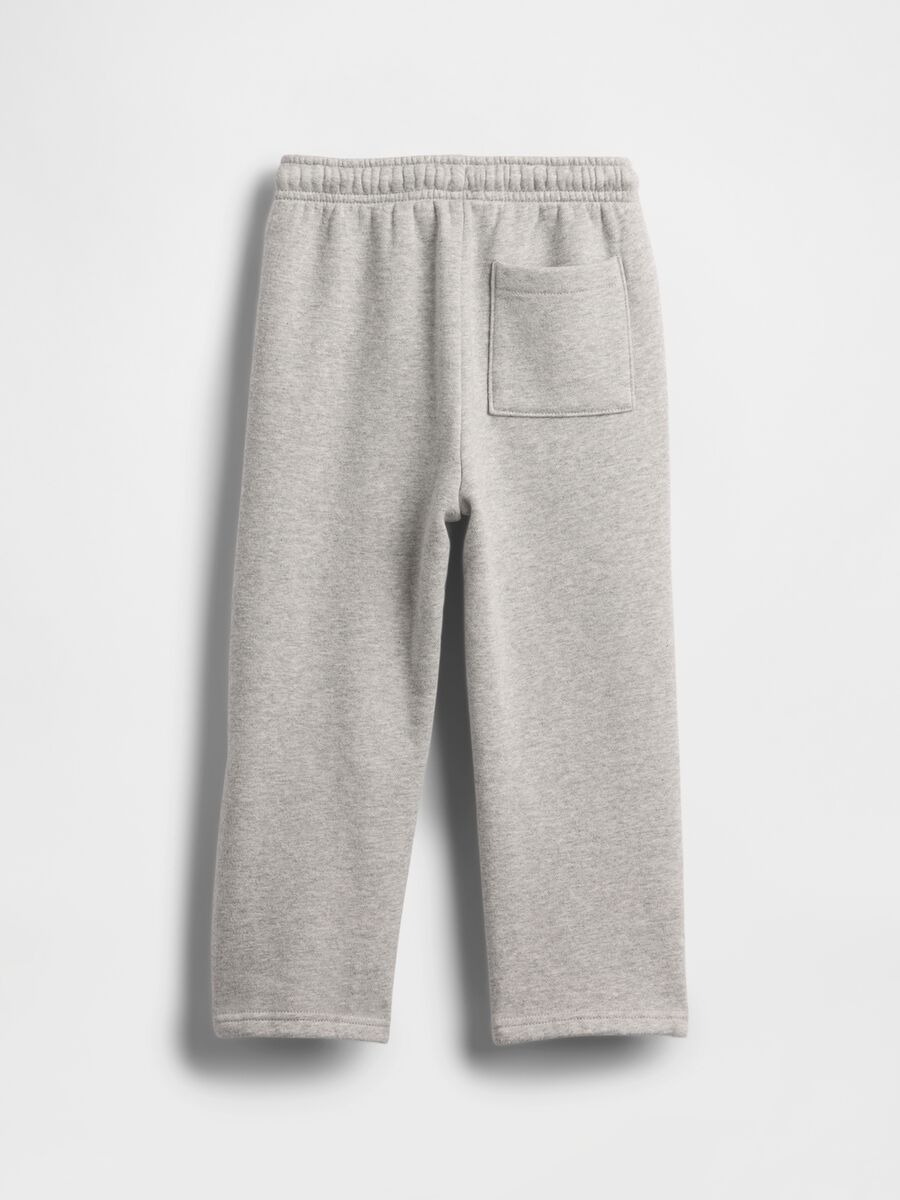 Pantaloni grigi in misto cotone e poliestere per bambino_1