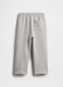 Grey cotton-polyester blend trousers for kids_1