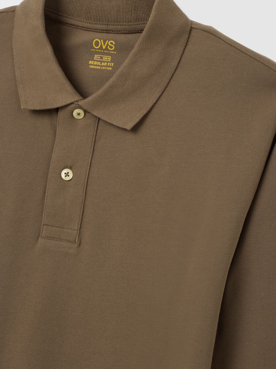 Brown pure cotton polo shirt regular fit_5