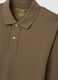 Polo in puro cotone marrone regular fit_5