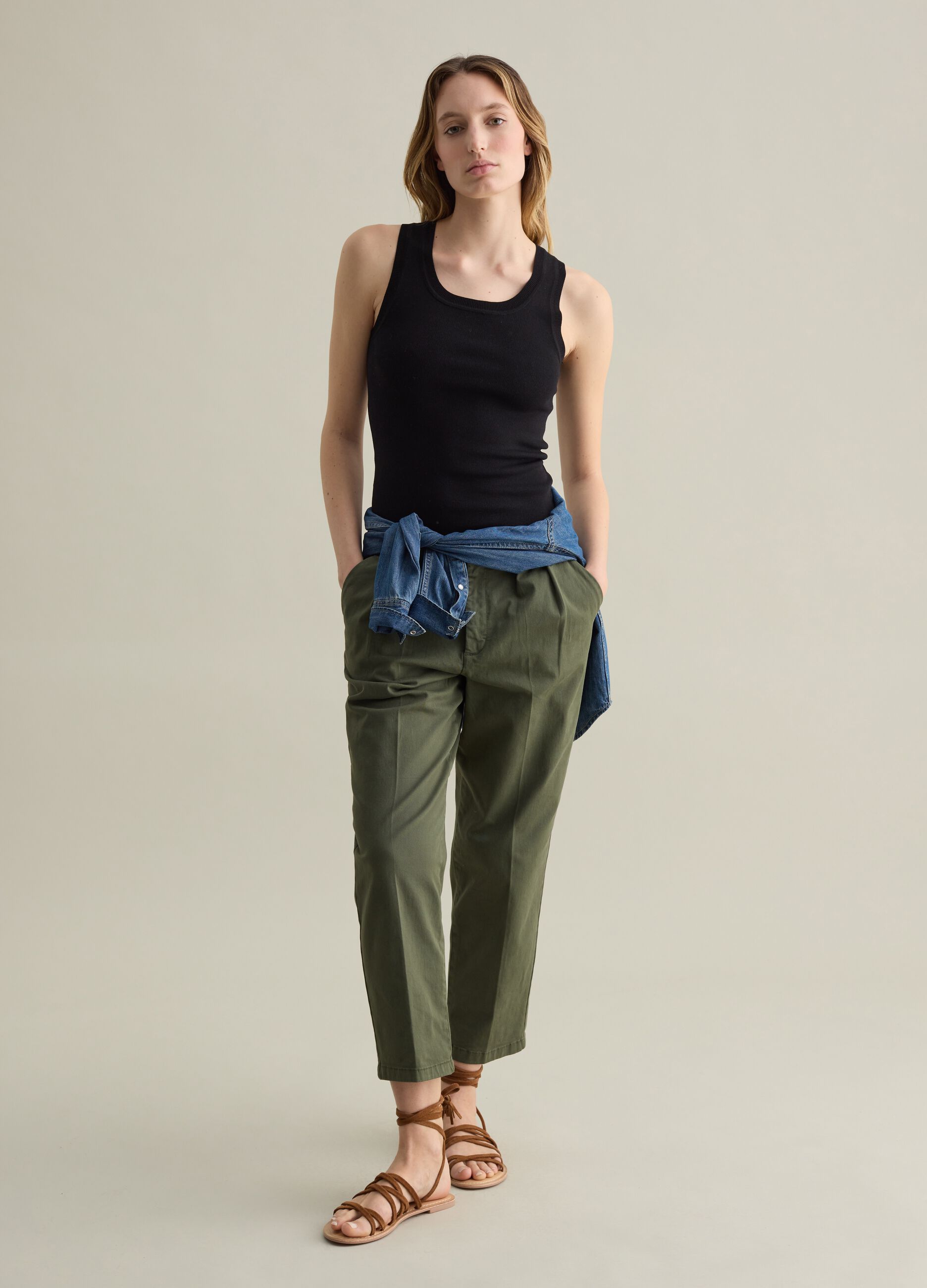 Solid colour tank top