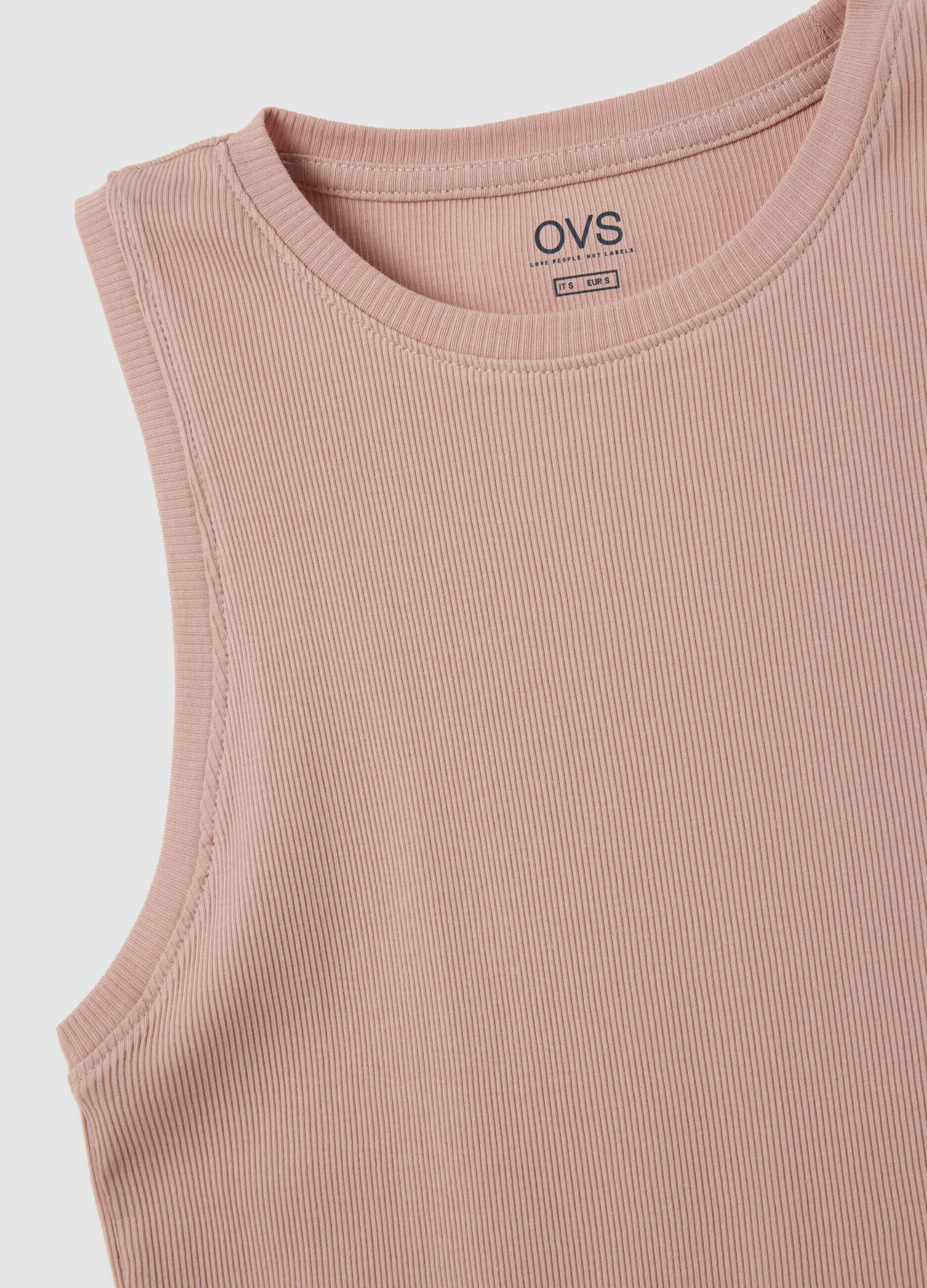 Women's Pink Pure Cotton Regular Fit Tank Top