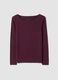 Purple stretch modal regular-fit crew-neck T-shirt_0