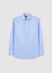 Men's pure cotton easy iron blue shirt_4