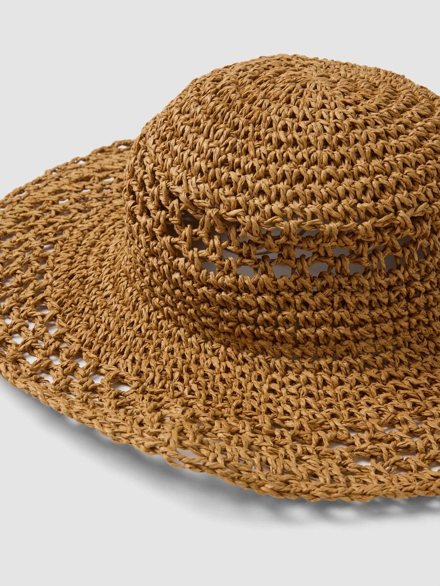 Cappello in puro tessuto carta marrone_2