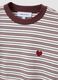 Multicolour relaxed-fit striped pure cotton T-shirt with chest embroidery_2
