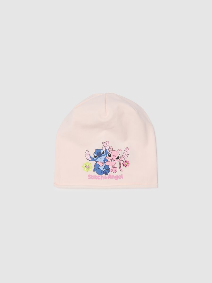 Multicolor stretchy cotton girl's cap with print_0