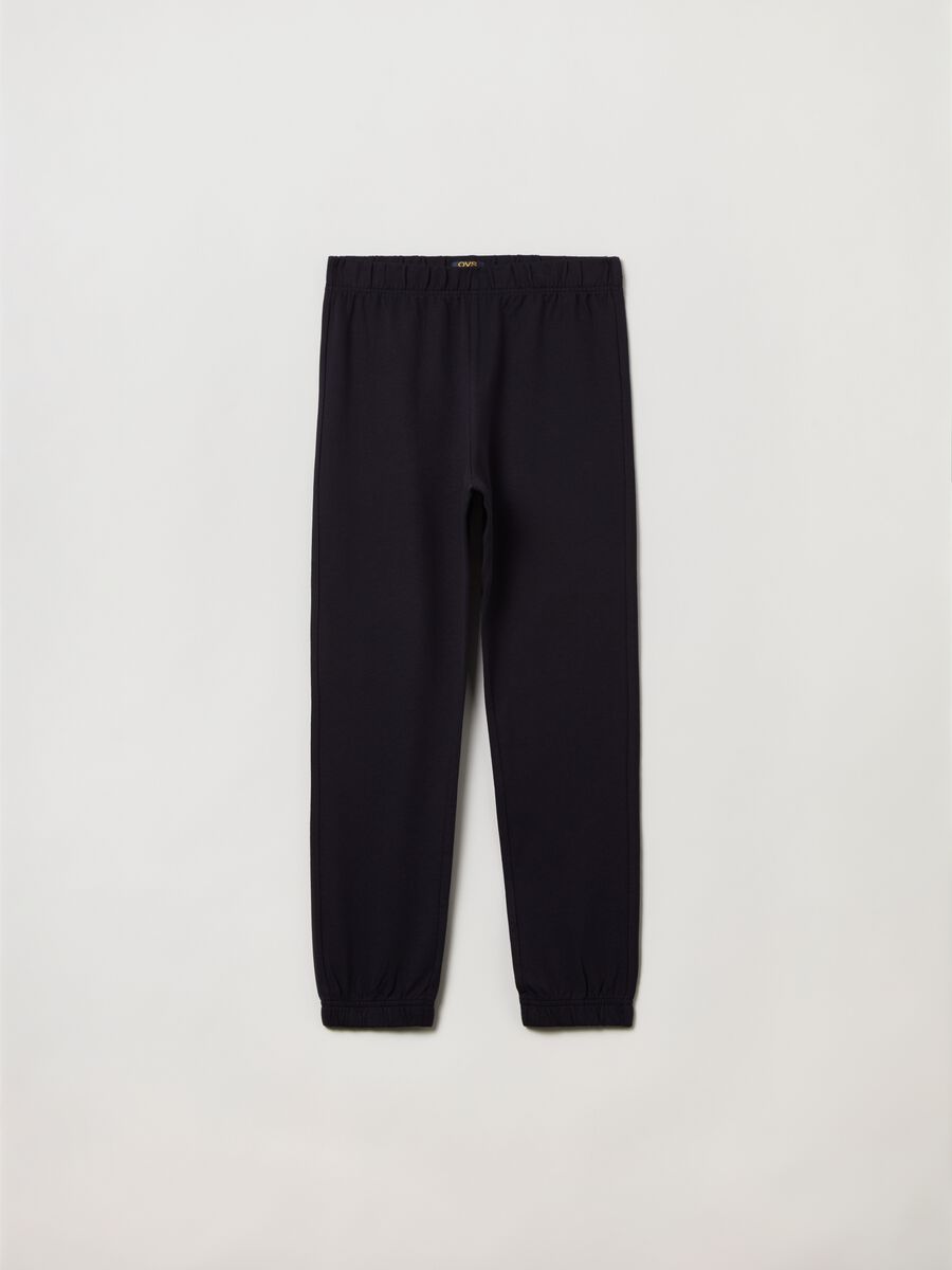Joggers in felpa con profili elasticati_1