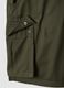 Green pure cotton regular-fit cargo shorts_5