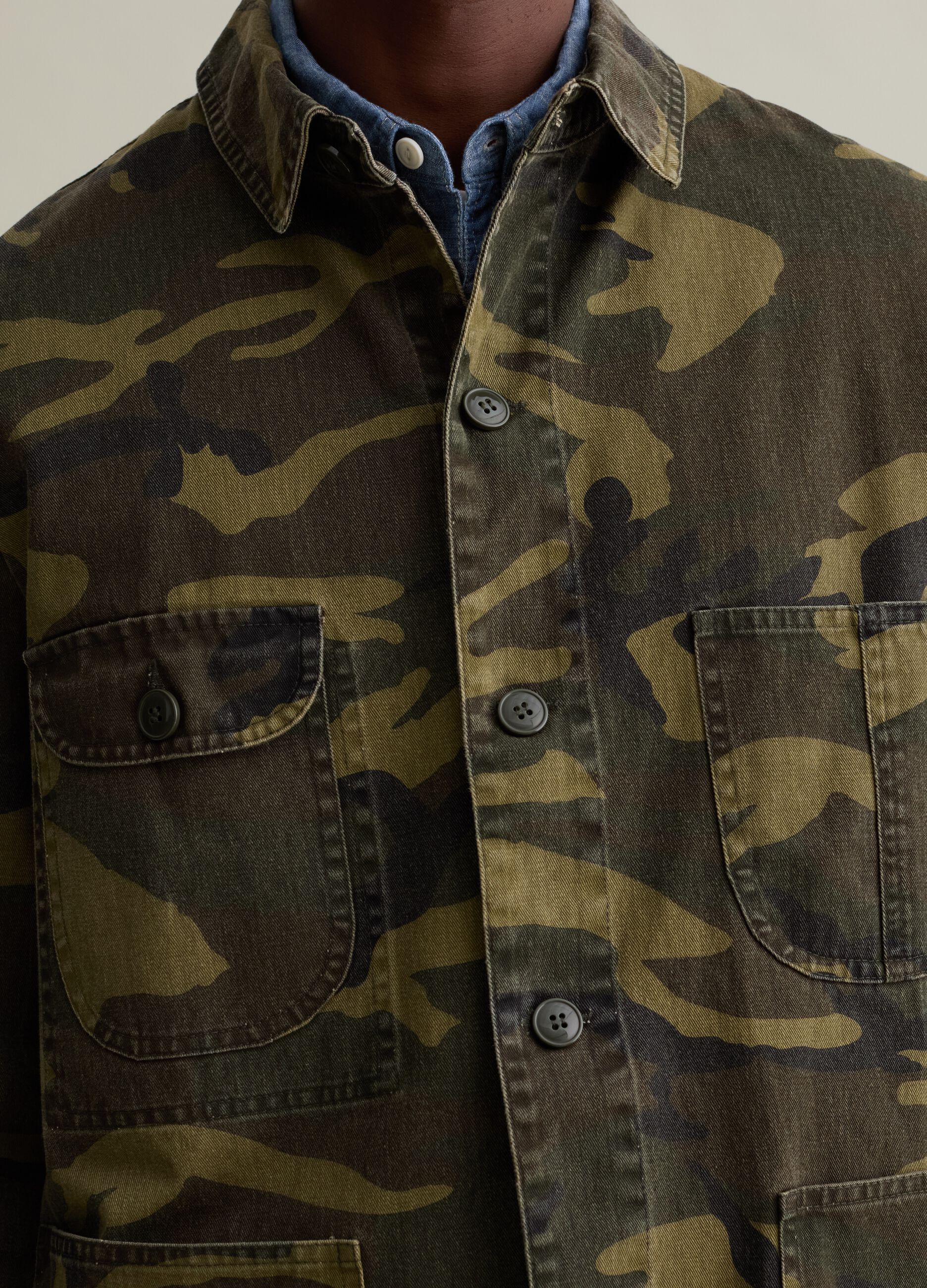 Shacket in cotone camouflage