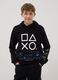 Felpa in misto cotone nero da bambino con stampa Playstation_0