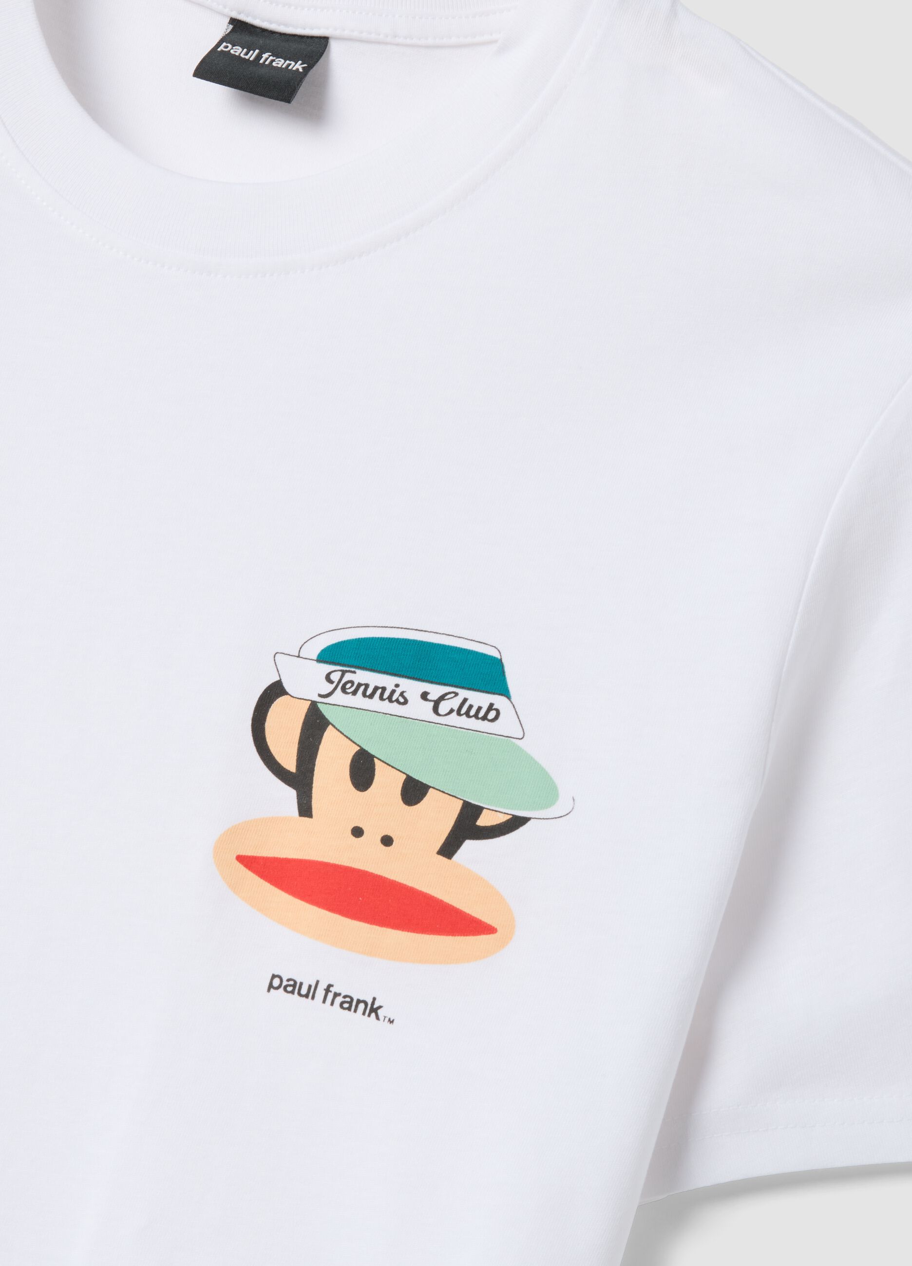White Paul Frank print T-shirt in pure cotton, regular fit
