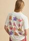 Beige pure cotton short-sleeve T-shirt_0