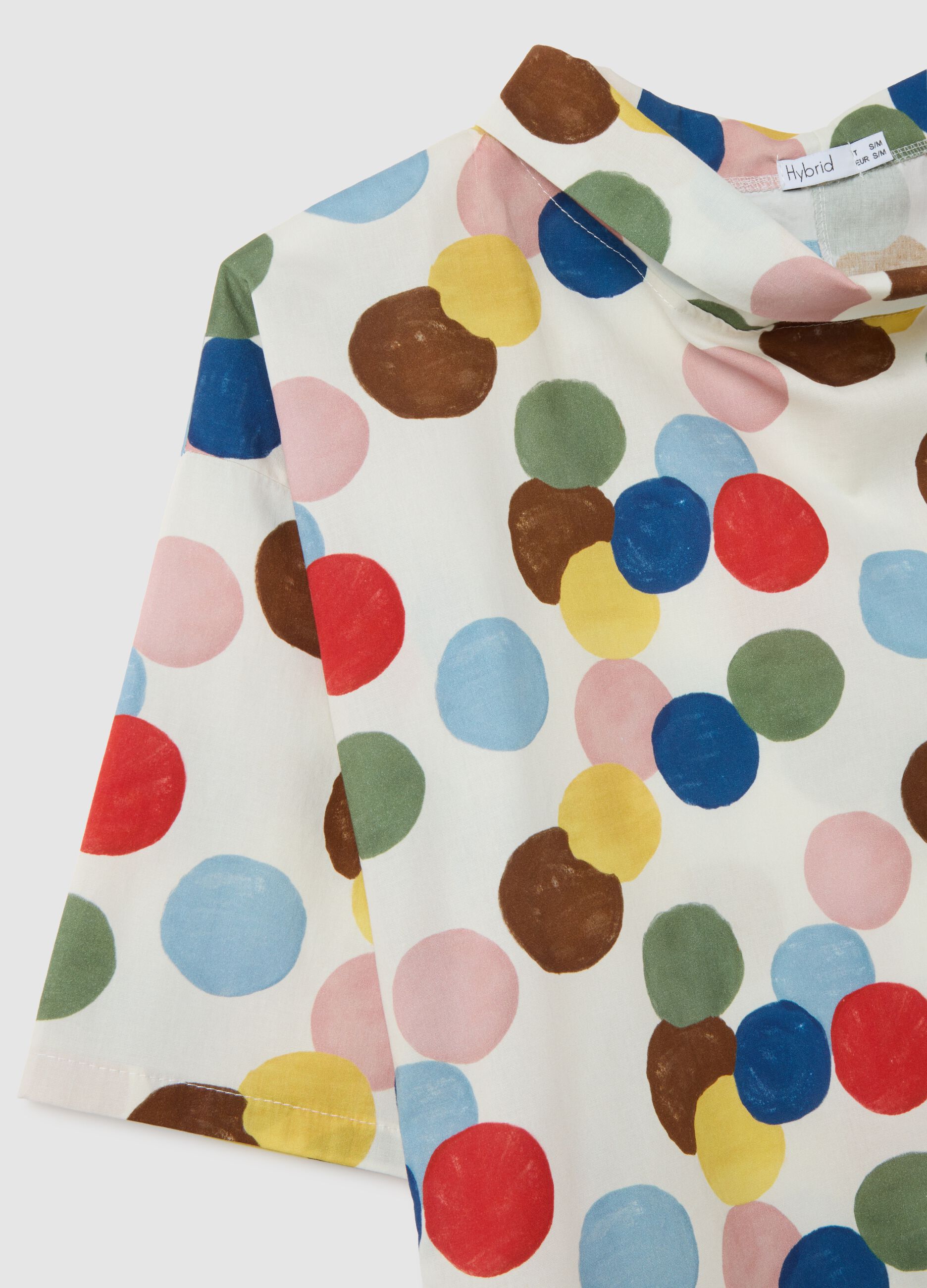 Women's cotton blend multicolour regular fit top