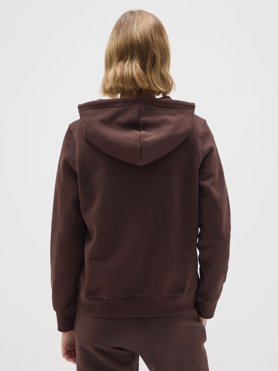Felpa in misto cotone marrone regular fit_3