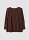 Brown viscose-blend jumper with rhinestones, regular fit_2