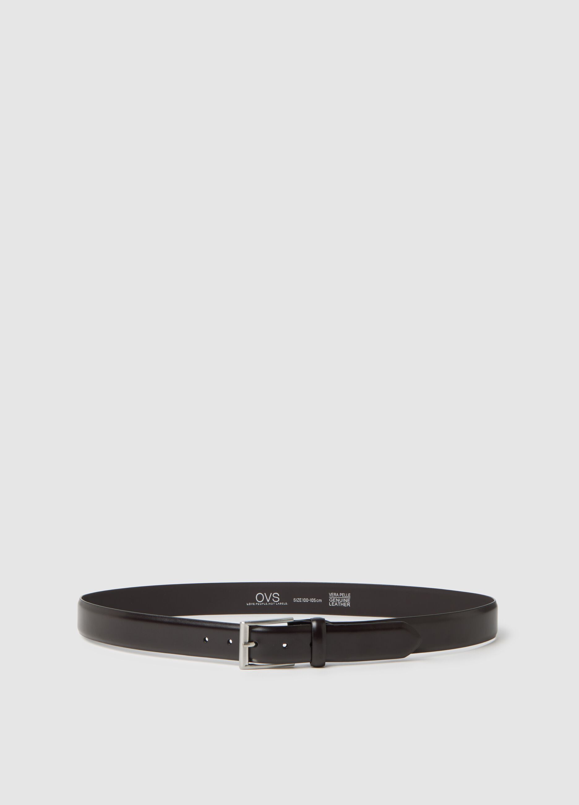 Black Genuine Leather Belt