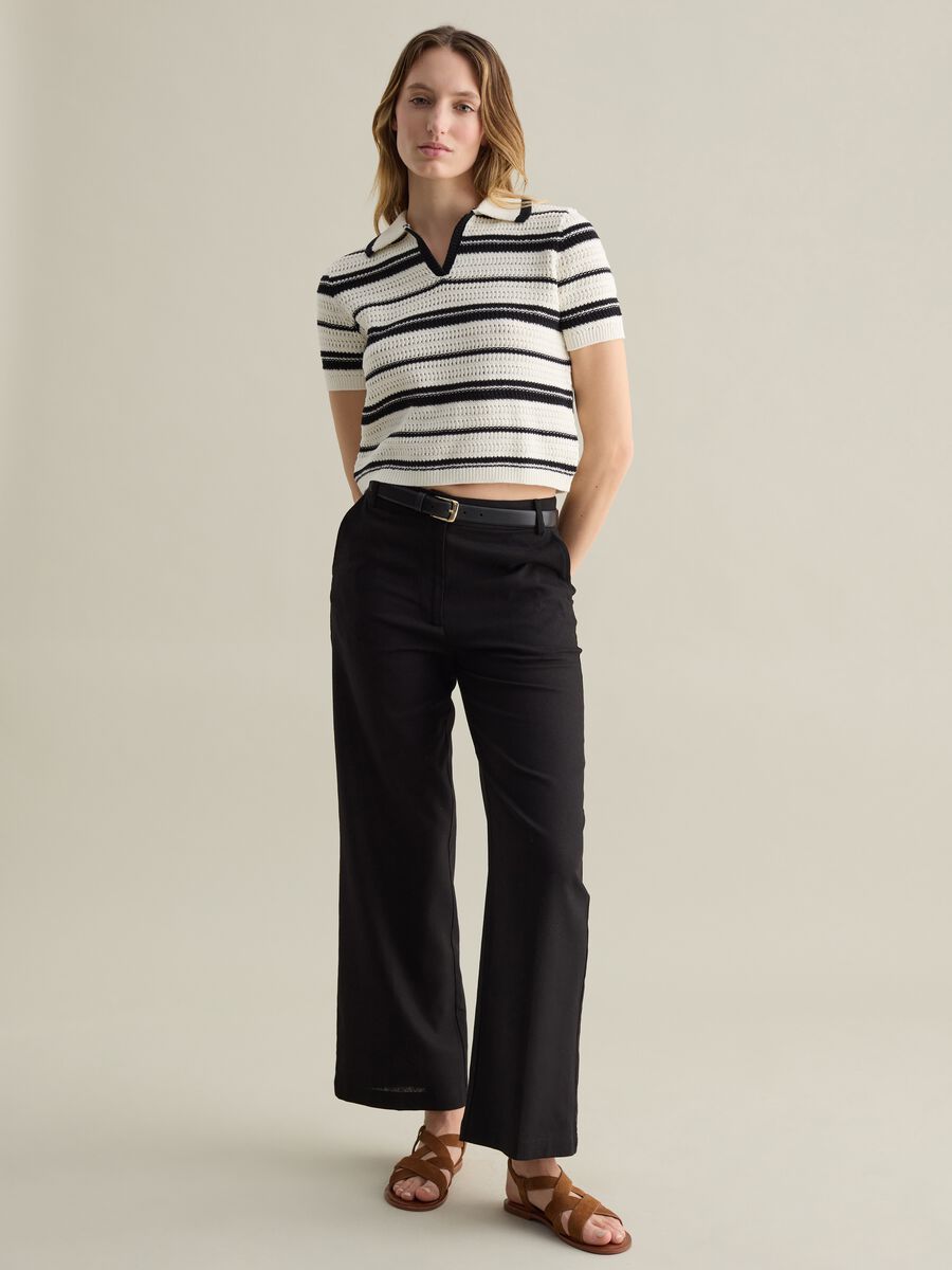 Wide-leg chino trousers_0